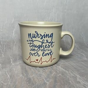 💥 3/$20 Ceramic Coffee Mug “Nursing is the toughest job you’ll ever love”